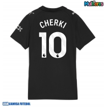 Camisa de Futebol Manchester City Rayan Cherki #10 Equipamento Secundário Mulheres 2025-26 Manga Curta